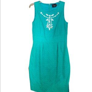 Just Taylor 100% Cotton Green Dress Sz 6